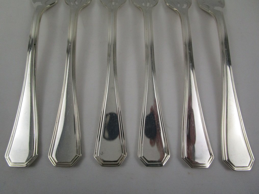 Christofle - Luc Lanel - 叉 - 美国 - 鍍銀 - 6把前菜叉 - 约17.1厘米 - 未使用 #3.2