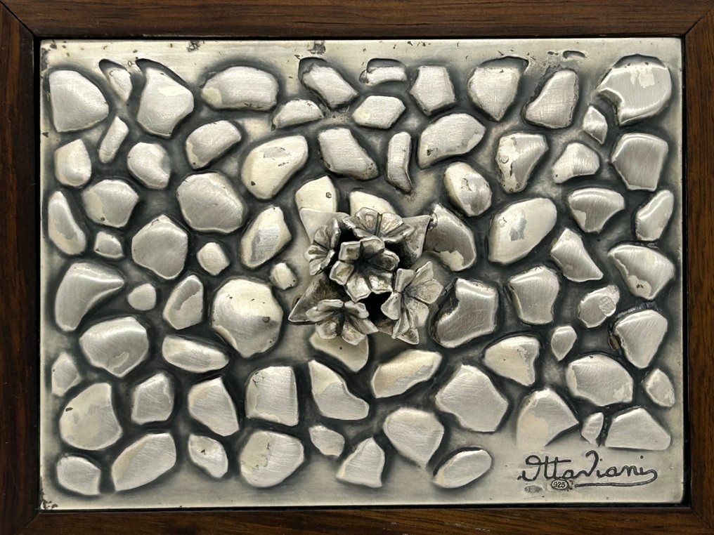 Ottaviani - 盒 - 三维玫瑰 - .925 銀, 花梨木 - 意大利现代主义 #2.1