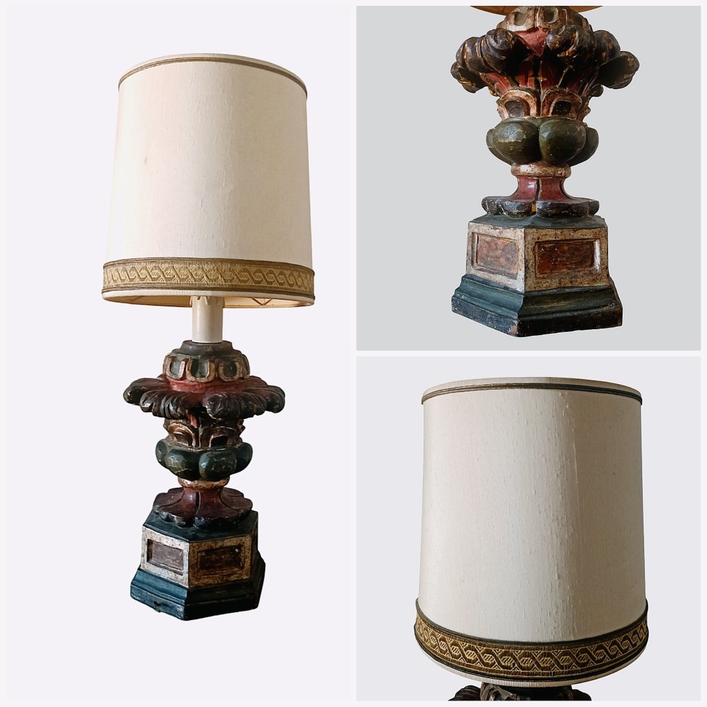 Table lamp - Wood - XL (74 cm) - 1920/1930 circa #1.0