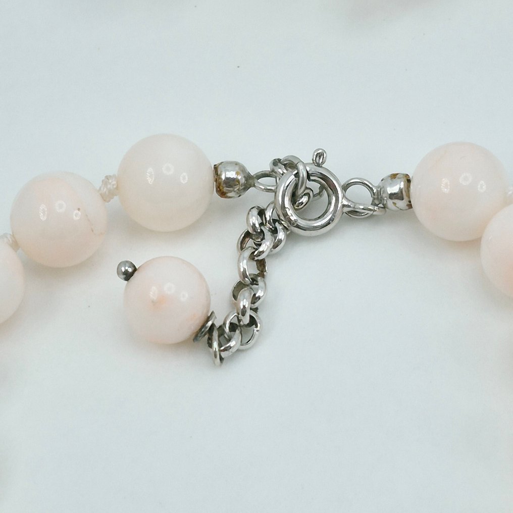 Corail - Argent - Bracelet - Corail rose/blanc #4.3