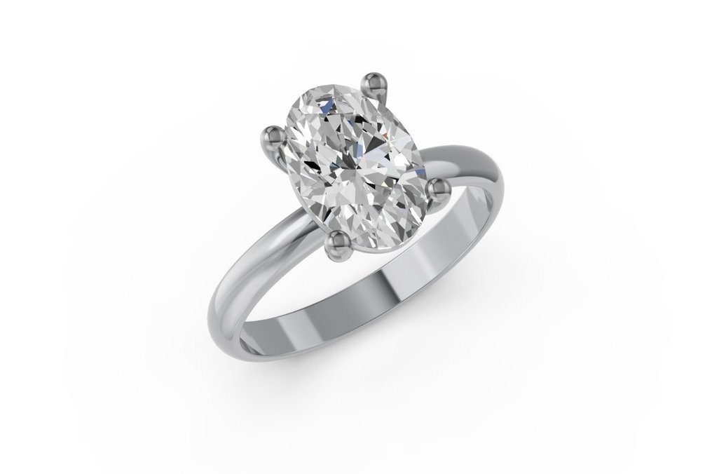 Gyűrű - 14 kt. Fehér arany - 2.37ct. tw. Gyémánt (Laboratóriumban előállított) #4.3