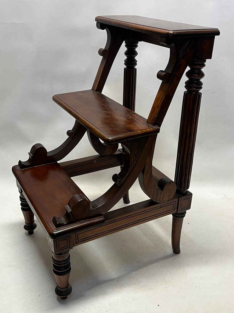 Σκαλοπάτια - σκάλα βιβλιοθήκης - Ξύλο - παλιά βιβλιοθήκη σκάλα #1.0