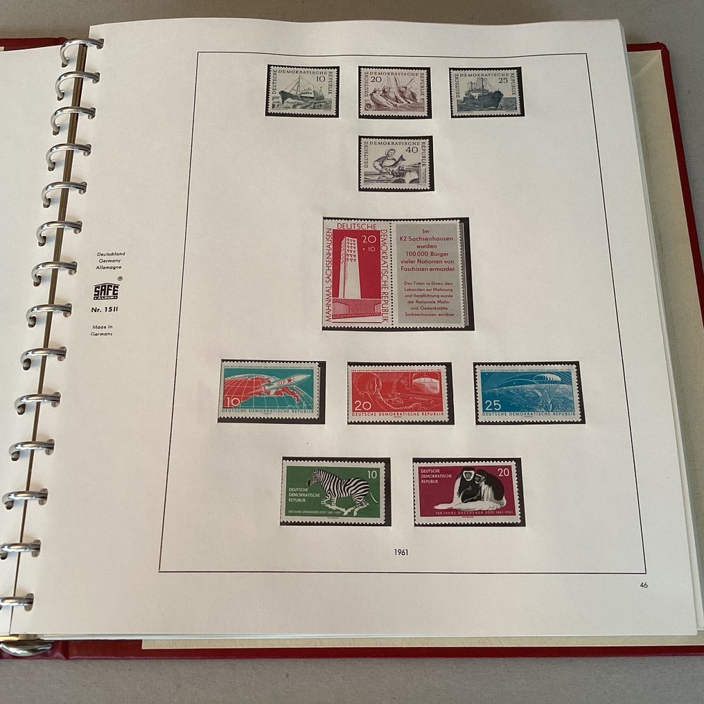 GDR 1959/1968 - Safe album with a post-printed collection. - Michel #4.3