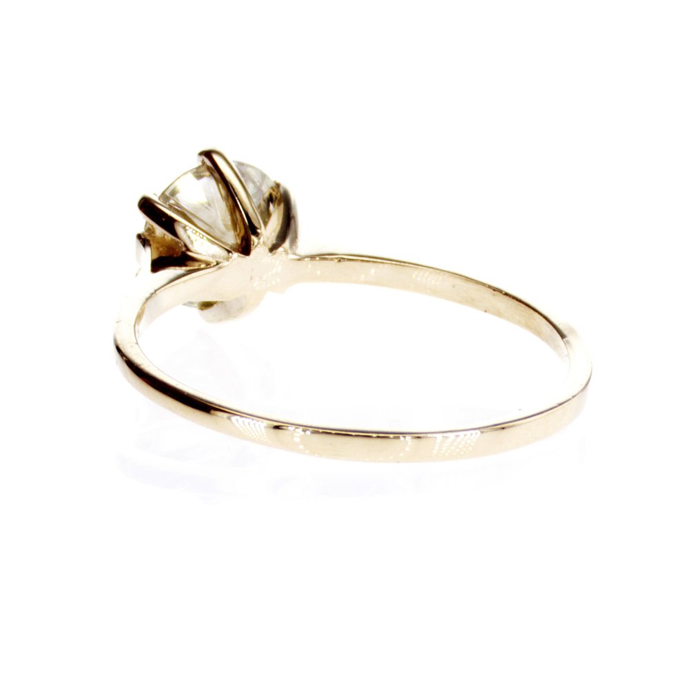 Bague de fiançailles - 14 carats Or jaune - 1.06ct. tw. Diamant (Couleur naturelle) #4.3