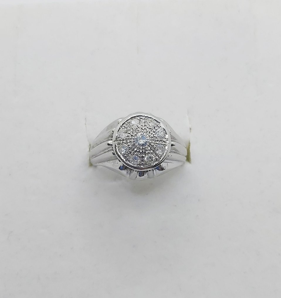 戒指 - 19.2克拉 白金 - 0.28ct. tw. 鉆石 (天然) - 鉆石 #2.1