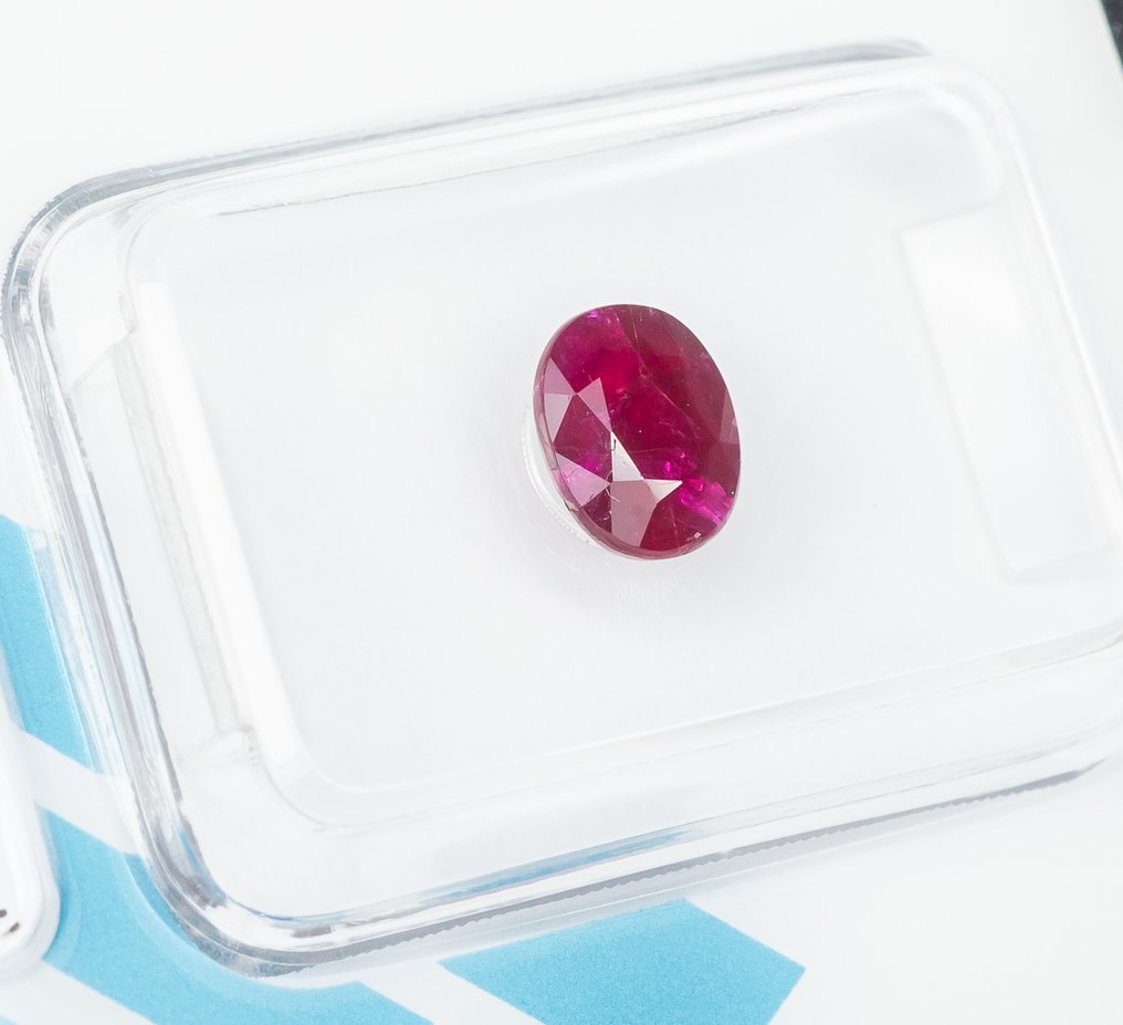 没有保留价 红宝石 - 1.12 ct - 国际宝石研究院(IGI) - 深紫红色 #1.0