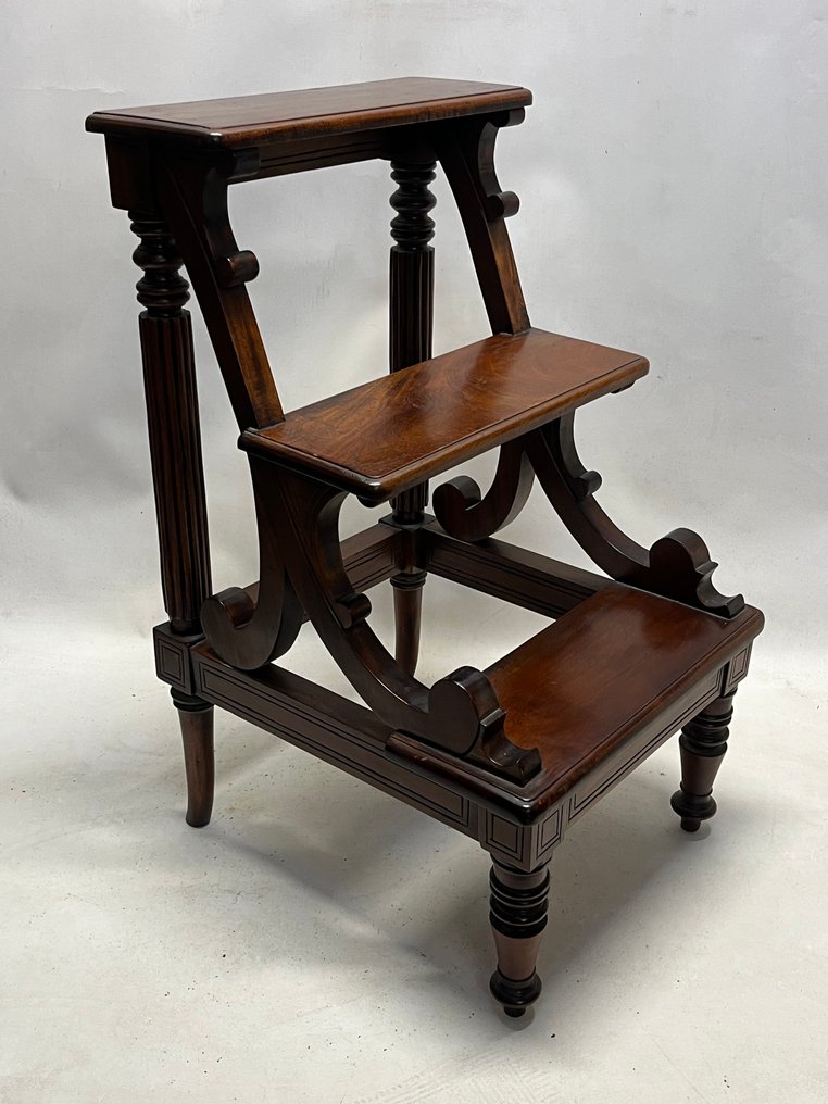 Σκαλοπάτια - σκάλα βιβλιοθήκης - Ξύλο - παλιά βιβλιοθήκη σκάλα #1.0