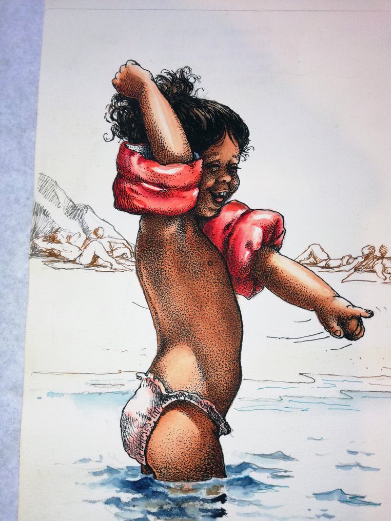 Serre, Claude - 1 Original colour drawing - Petits Anges - 1984 #1.0