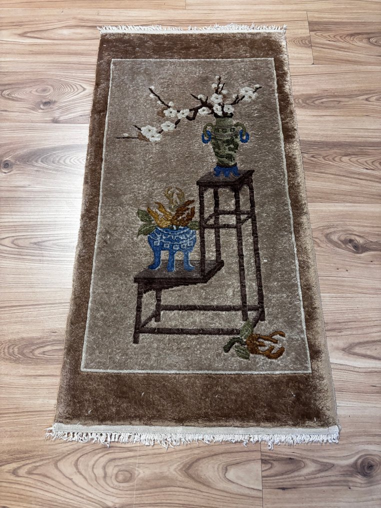 China - 小地毯 - 0.94 m - 0.34 m - 亚洲艺术装饰丝绸纯正！ #2.1