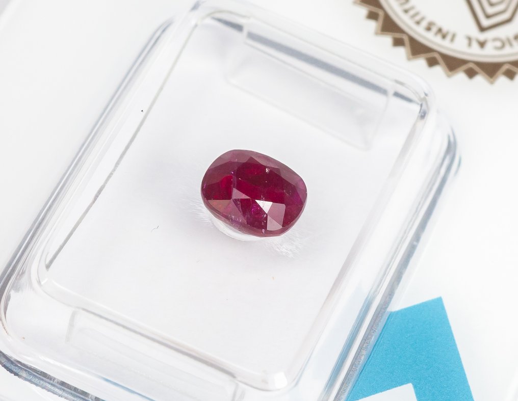 No Reserve Price Ruby  - 1.29 ct - International Gemological Institute (IGI) - Deep Purplish Red #1.0
