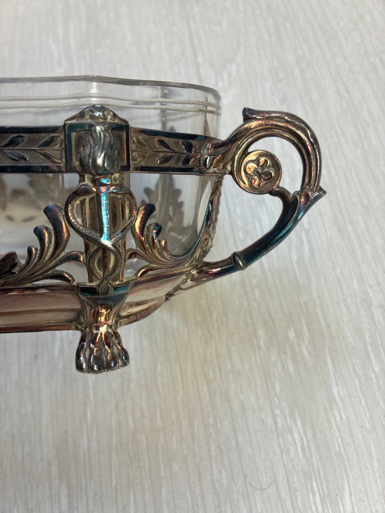 Piatto - metallo argento e vetro #1.0