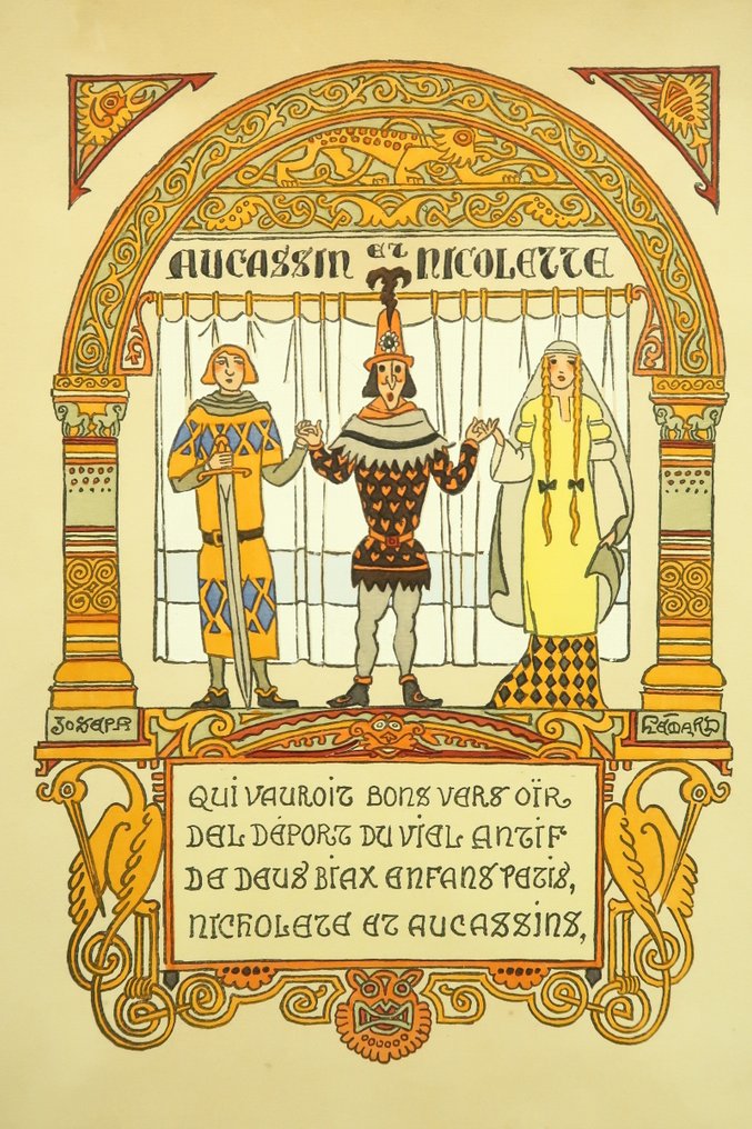 Signé; Joseph Hémard - Aucassin et Nicolette [avec L.A.S. de l'artiste] - 1936 #4.3