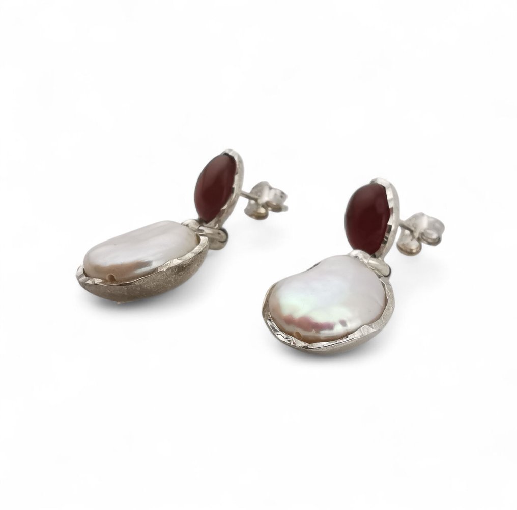 Μαργαριτάρι - Αργυρίων 925 - Σκουλαρίκια - ιταλική χειροτεχνία #1.0