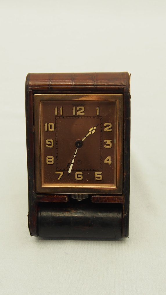 Bord- og skrivebordsure - Jaeger-LeCoultre - Læder - 1930-1940 - Rejselupe #1.0