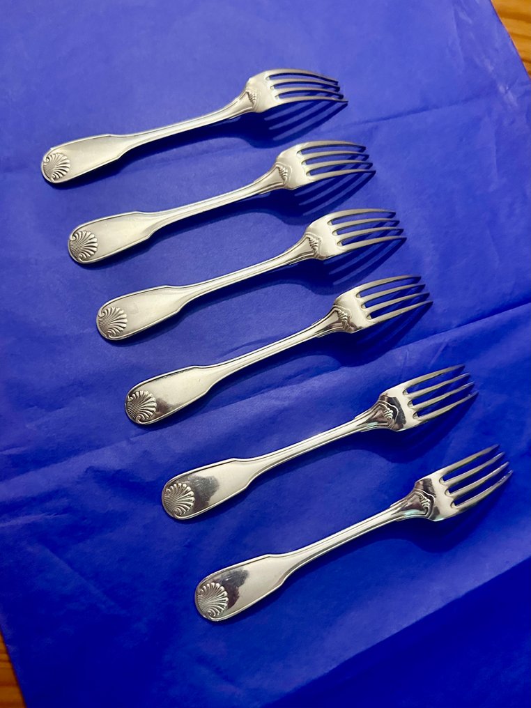 Christofle - Fork (6) - Vendome - Silverplated - Ticketing platform #2.1