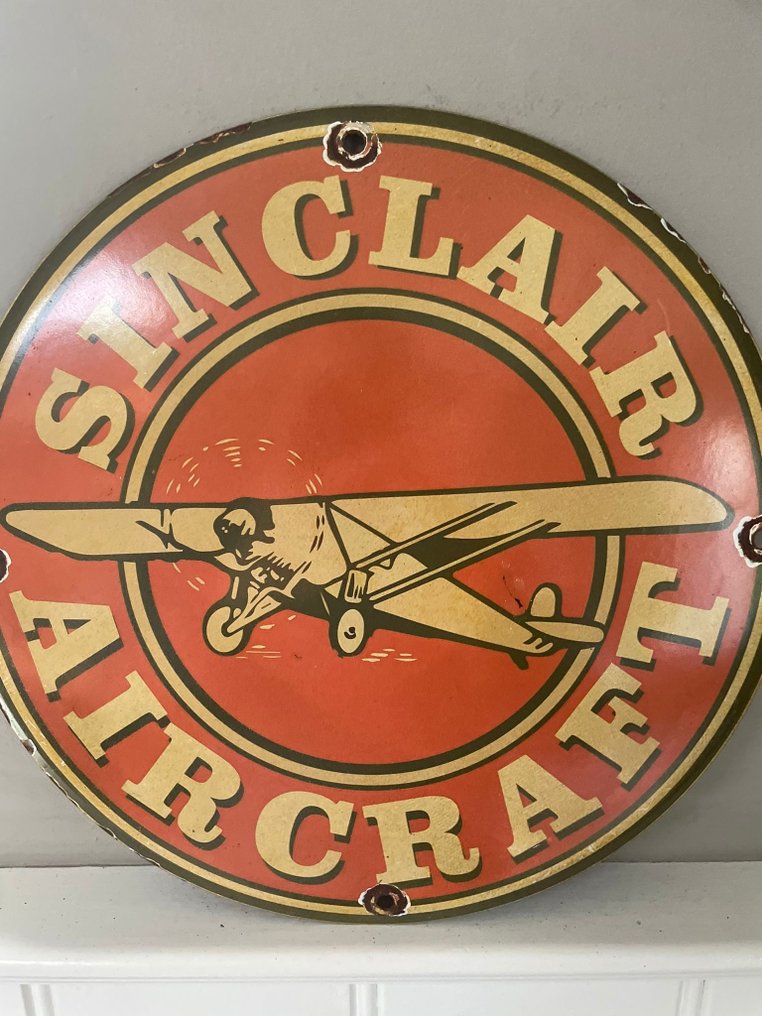 Sinclair aircraft - Enamel sign - Enamel #1.0