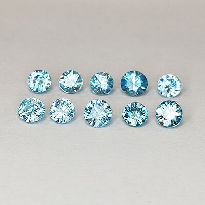 10 pcs Kék Cirkon - 6.07 ct - Antwerpeni Drágakővizsgálati Laboratórium (ALGT) #2.1