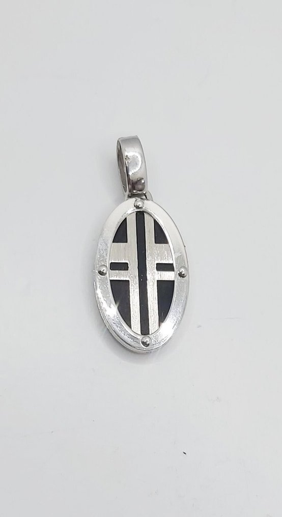 Cross pendant - 19.2 kt. White gold #1.0