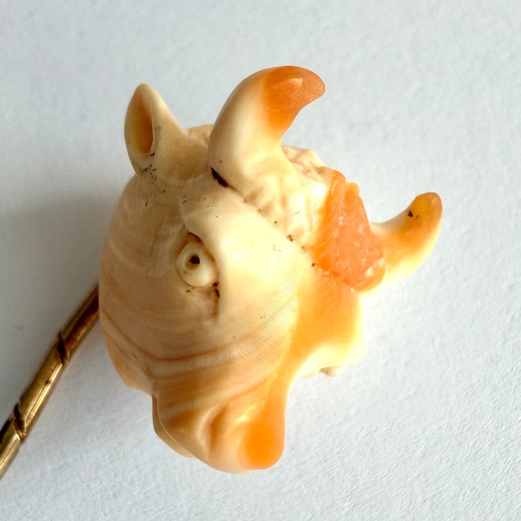 osso Osso - Antique bull head stick pin - 6 cm - 1 cm - 1 cm #4.3