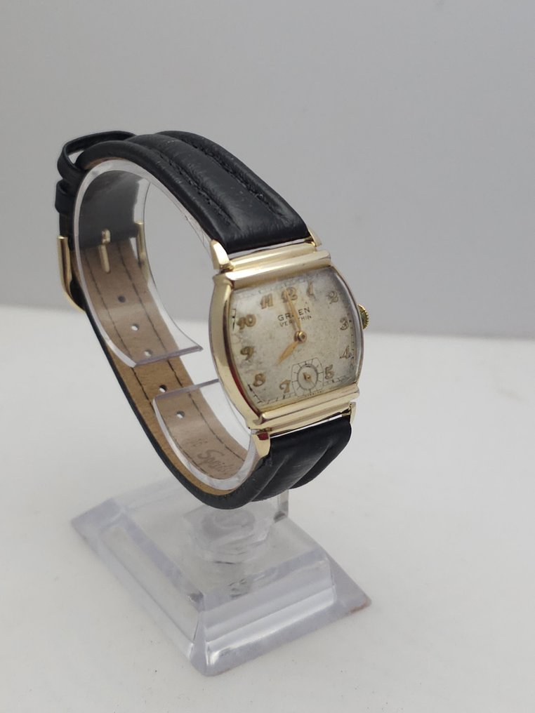 Gruen - Veri-Thin Tonneau Case with Horned Lugs - Ingen mindstepris - B9834494 - Mænd - 1942 #1.0