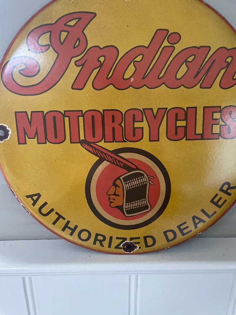 Indian motorcycle - Enamel sign - Enamel #2.1