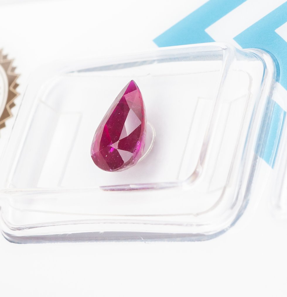 Zonder Minimumprijs Robijn - 2.12 ct - International Gemological Institute (IGI) - Deep Purplish Red #1.0