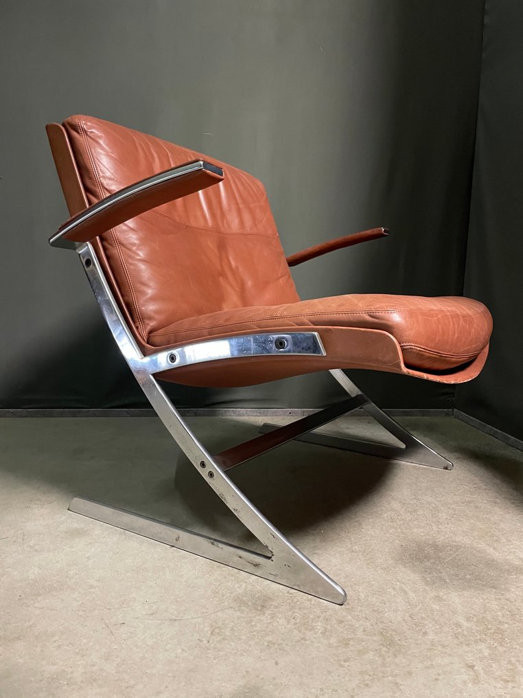 Arnold Exclusiv - Preben Fabricius - Lounge-stol - Lobby - Läder - 1972 #1.0