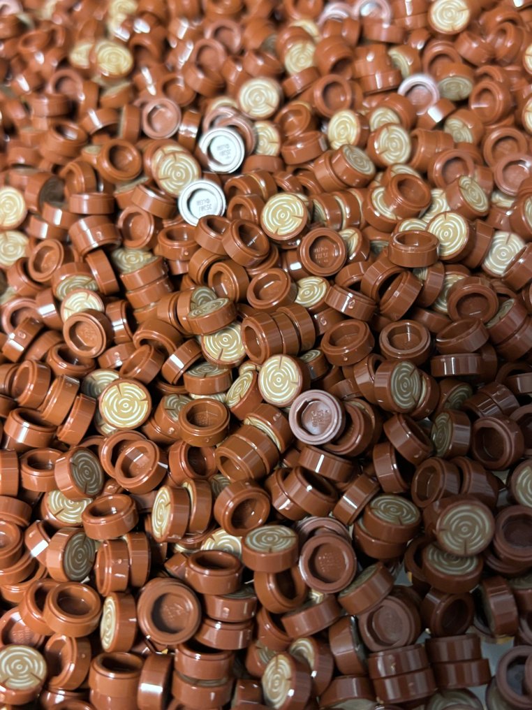 LEGO Bricks - Lego 1x1 round tegel hout print 1000 stuks #1.0