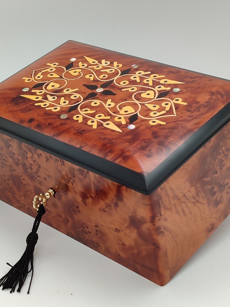 Κουτί κοσμημάτων - Ξύλο (Θούια), Ξύλο, Μάρακα, Μαρκετερία, Δέντρο της ζωής #3.2