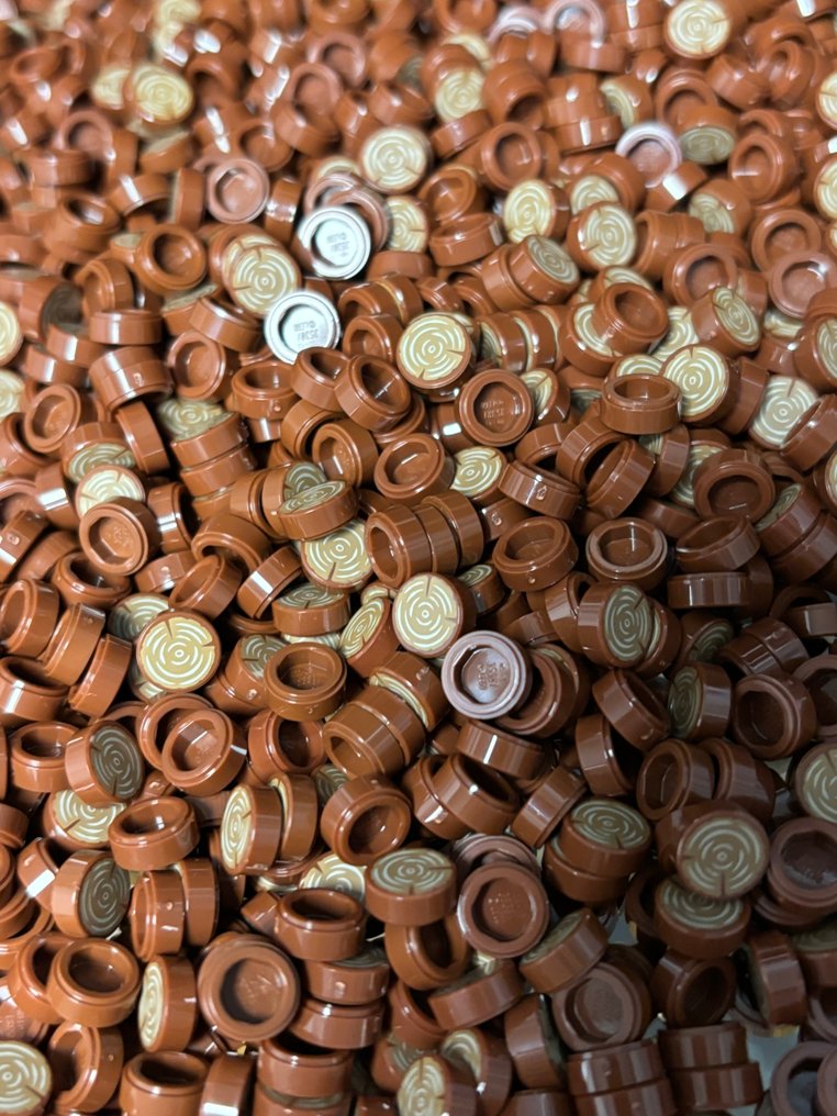 LEGO Bricks - Lego 1x1 round tegel hout print 1000 stuks #1.0