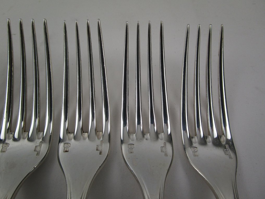 Christofle - Luc Lanel - 叉 - 美国 - 鍍銀 - 6把前菜叉 - 约17.1厘米 - 未使用 #2.1
