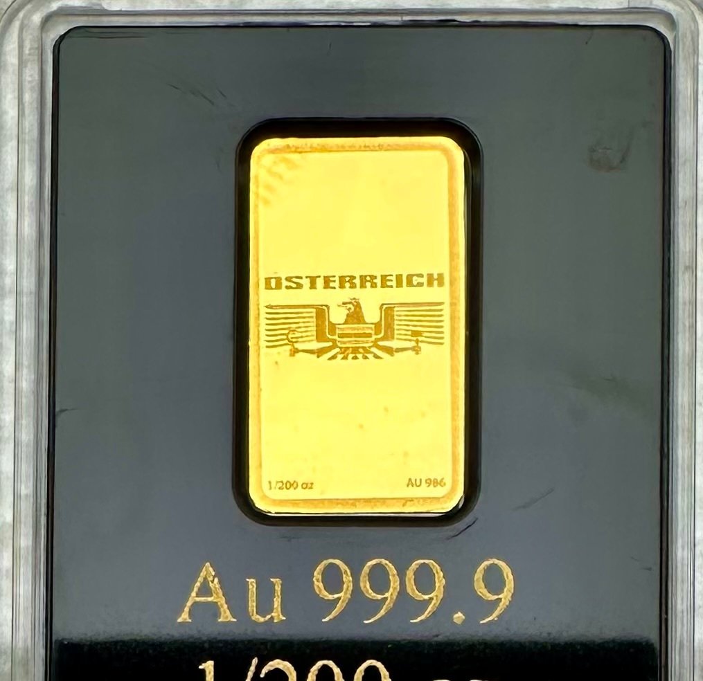 Austria. Gold bar Goldenes Dachl, oro , 1/200 Oz (.999) Proof, edición limitada!! (No reserve price) #1.0