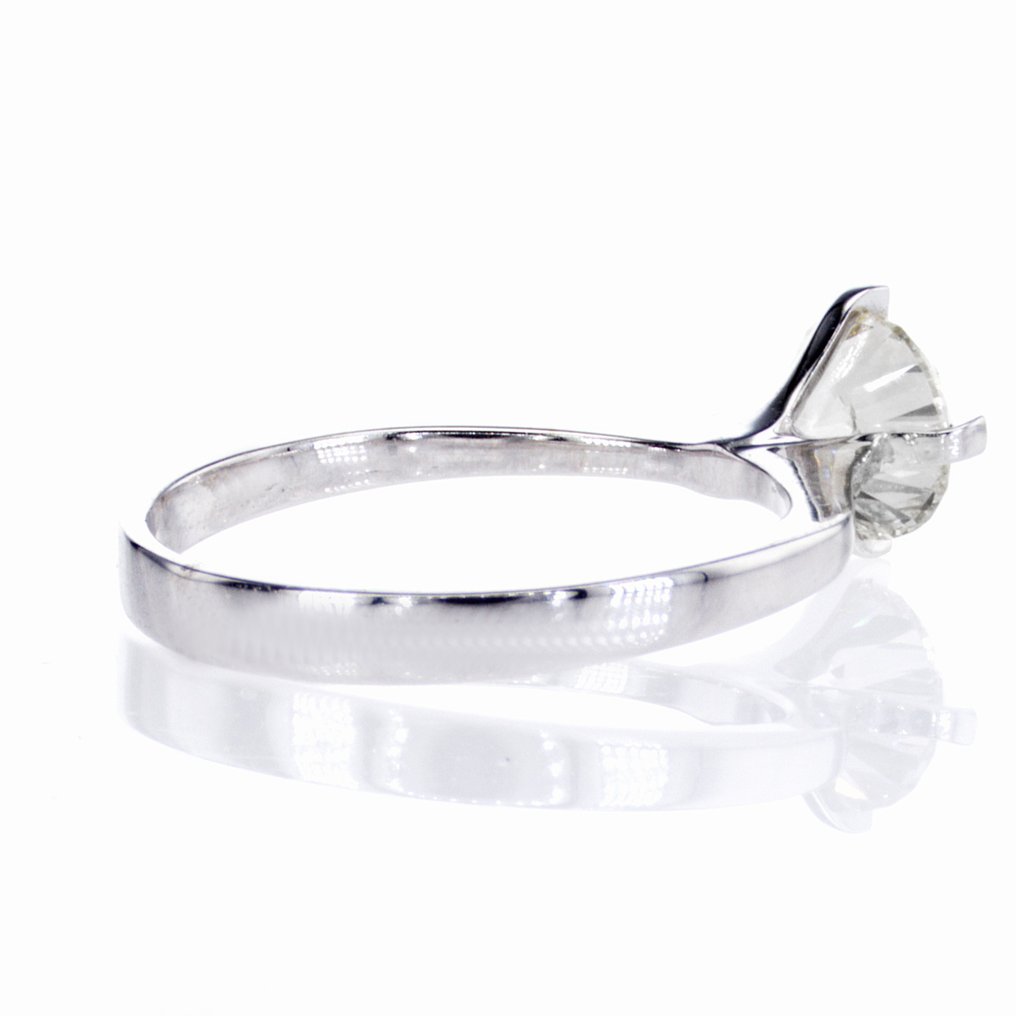 Zonder minimumprijs - Verlovingsring - 14 karaat Witgoud - 1.25ct. tw. Diamant (Natuurlijk) - VVS2 #4.3