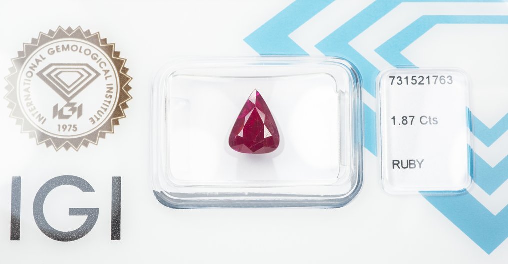 No Reserve Price Ruby - 1.87 ct - International Gemological Institute (IGI) - Deep Purplish Red #3.2