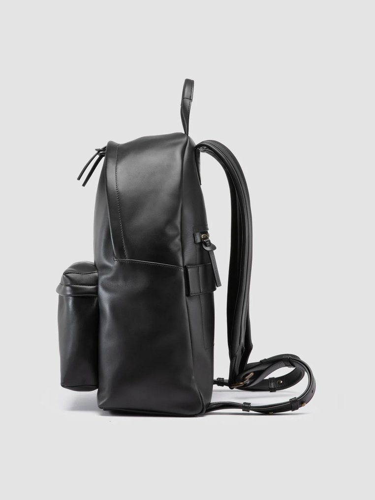 officine creative - Officine Creative OC PACK black  Leather Backpack - Σακίδιο πλάτης #2.1