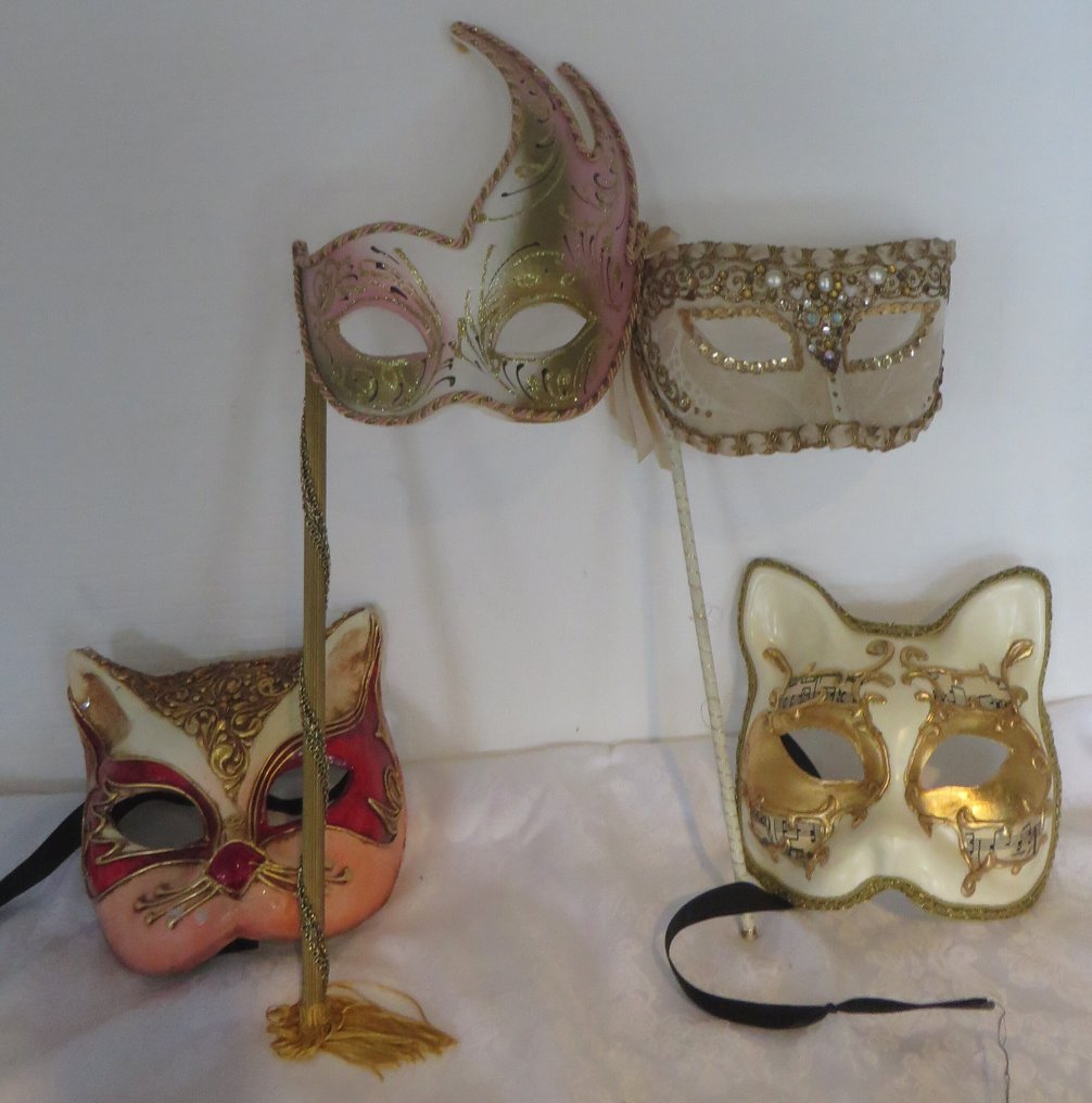 Venetian Artisan AtelierSet– Handgeschilderd – Met “Original Venezia”-elementen – Kattenmaskers & - Παιχνίδι - 1980-1990 - Ιταλία #4.3