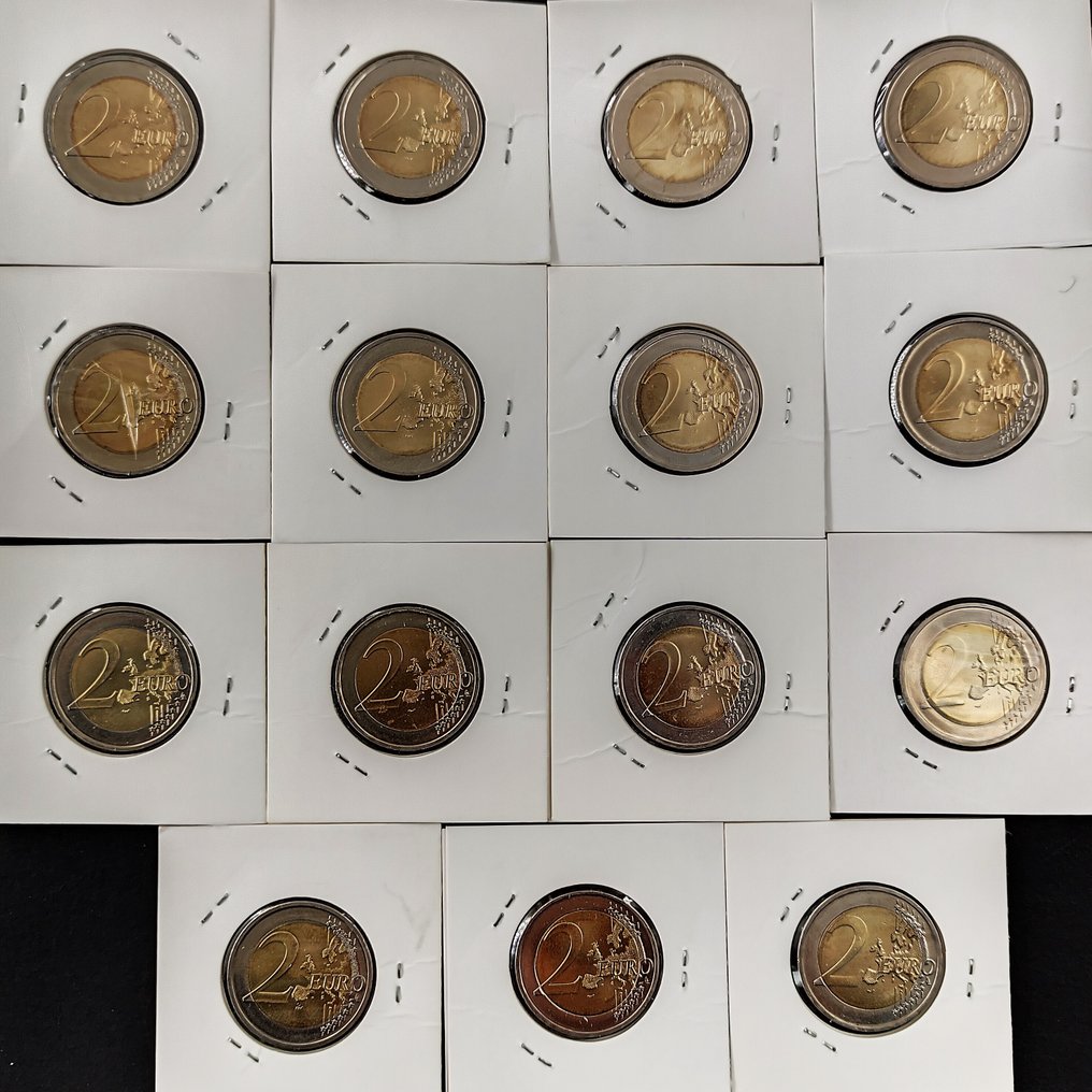 Γερμανία. 2 Euro 2007/2019 (15 coins "D" Munich)  (χωρίς τιμή ασφαλείας) #1.0
