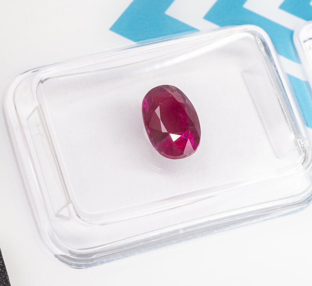 Zonder Minimumprijs Robijn - 1.15 ct - International Gemological Institute (IGI) - Deep Purplish Red #1.0