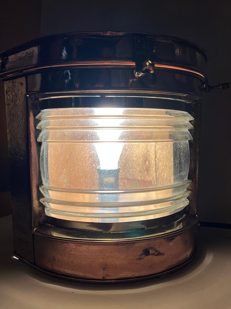 Navigation lamp - faro di dritta - Ottone, Vetro, Rame #4.3