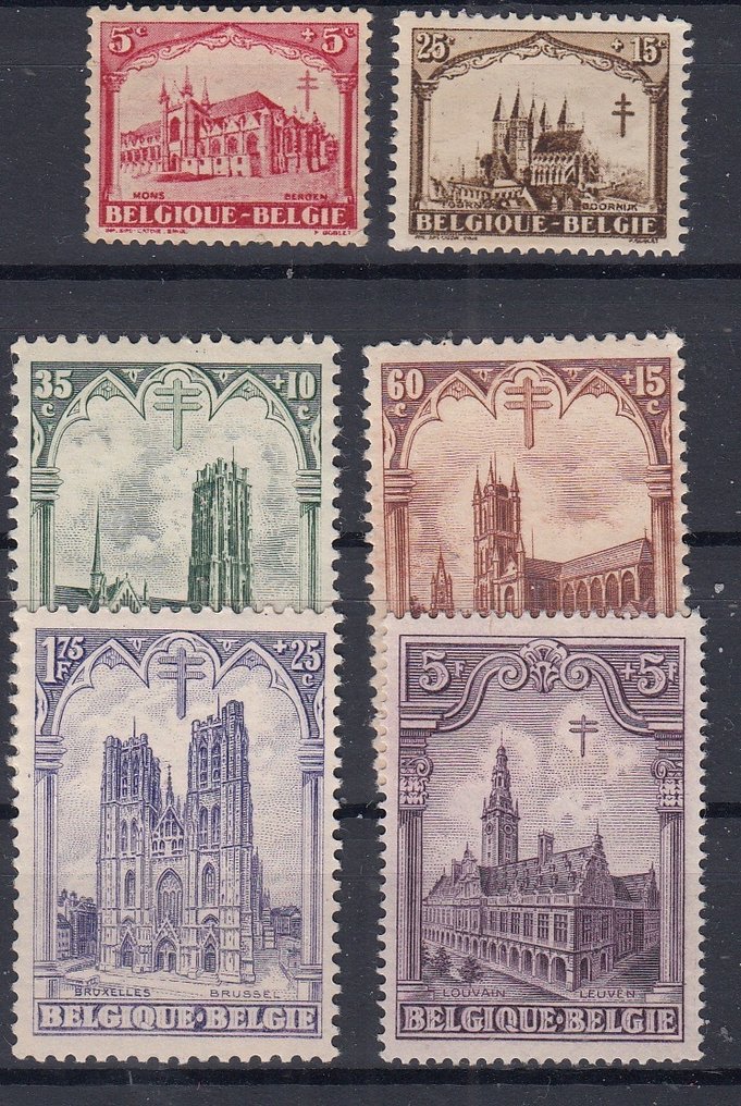 比利時 1928 - 年份 1928 完整 - OBP : 258/266 , 267/272 #1.0