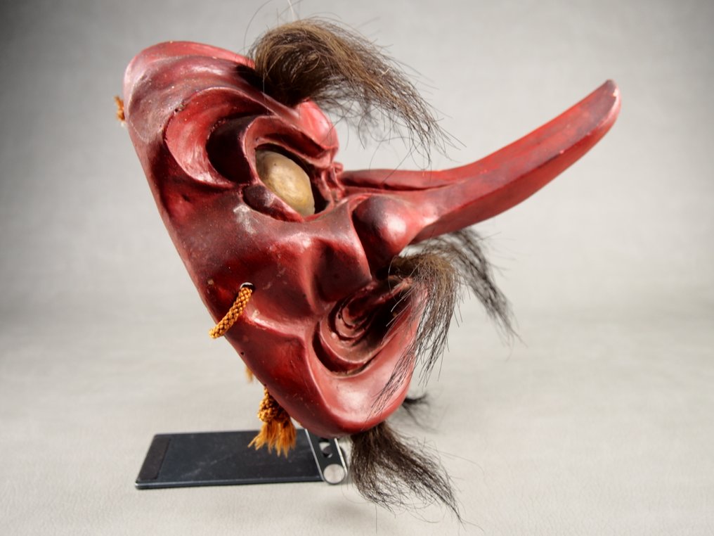 日本能乐面具 - 瓷 - 明治到昭和早期 (没有保留价) #2.1