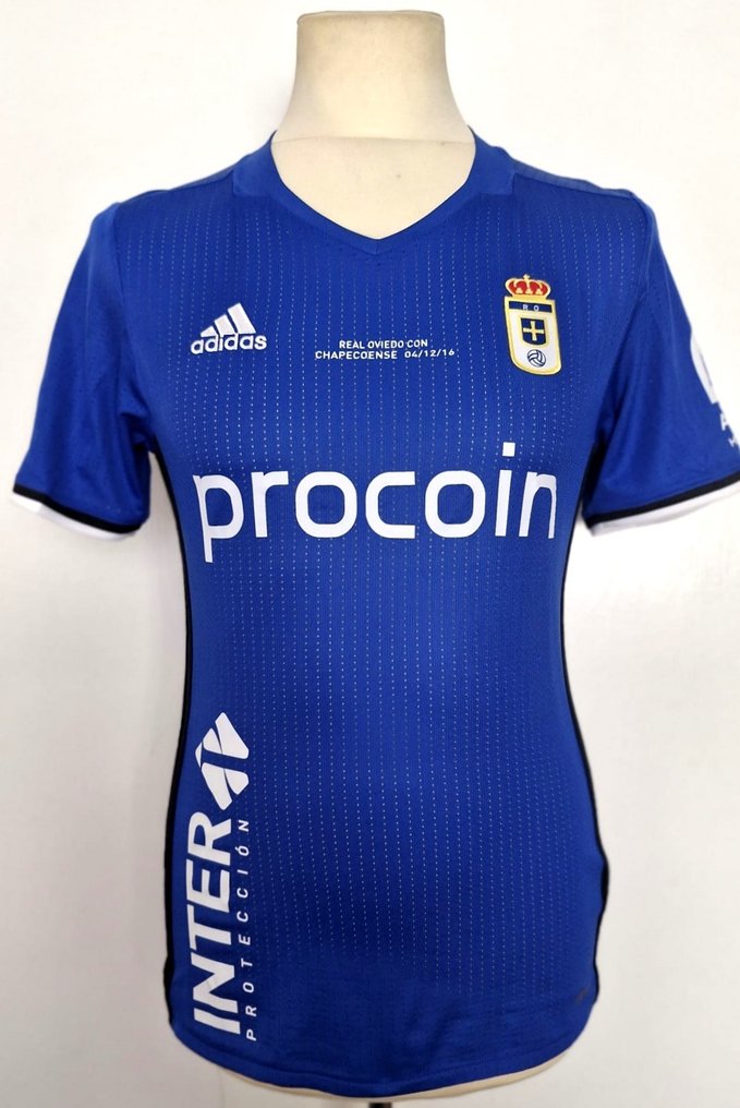 Real Oviedo con el Chapecoense - ÓSCAR GIL - 2016 - Ποδοσφαιρική φανέλα #1.0