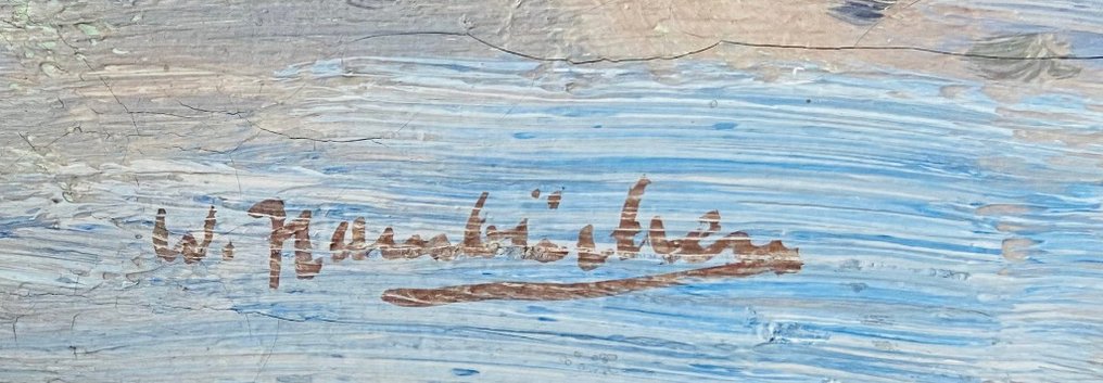 Wilhelm Hambuchen (1869-1939) - Vissersboot op het droge #2.1