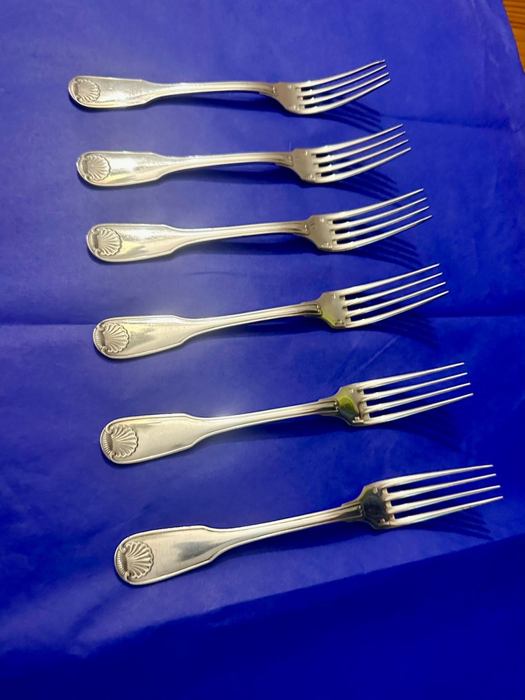 Christofle - Fork (6) - Vendome - Silverplated - Ticketing platform #3.2