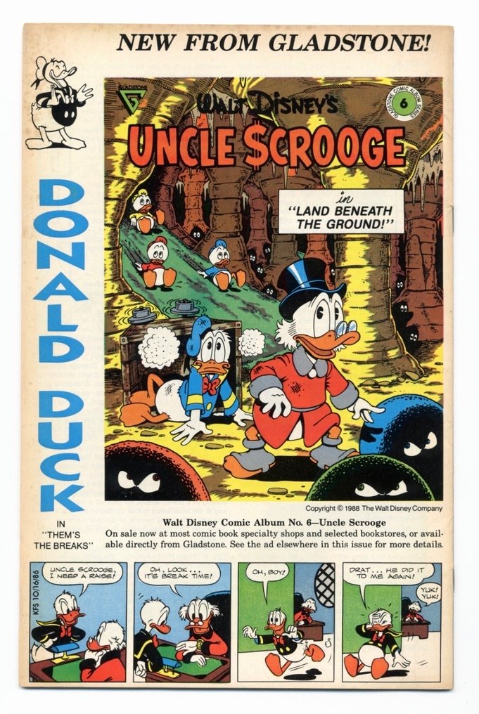 Walt Disney's Comics No. 529 - Daan Jippes hand signed comic book - 1 Signed comic - EO - 1988 #1.0