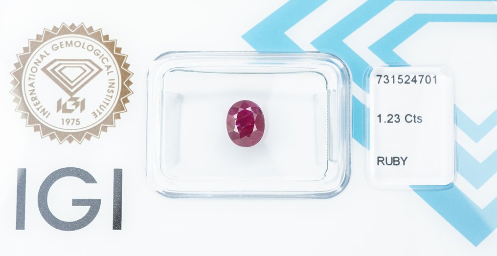 没有保留价 红宝石 - 1.23 ct - 国际宝石研究院(IGI) - 深紫红色 #3.2