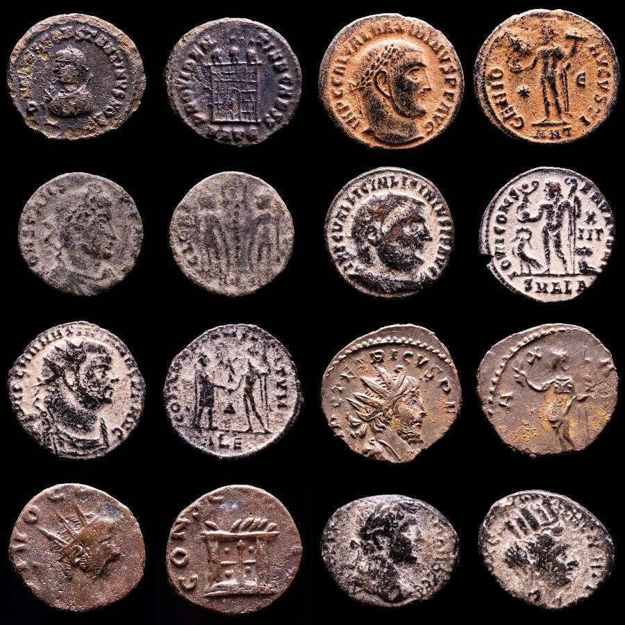 罗马帝国. Elagabalus, Tetricus I , Divo Claudio, Galerius, Maximinus II, Licinius I, Constantine I and. Antoninianus, Follis, Maiorinas III-IV c. AD.  (没有保留价) #1.0