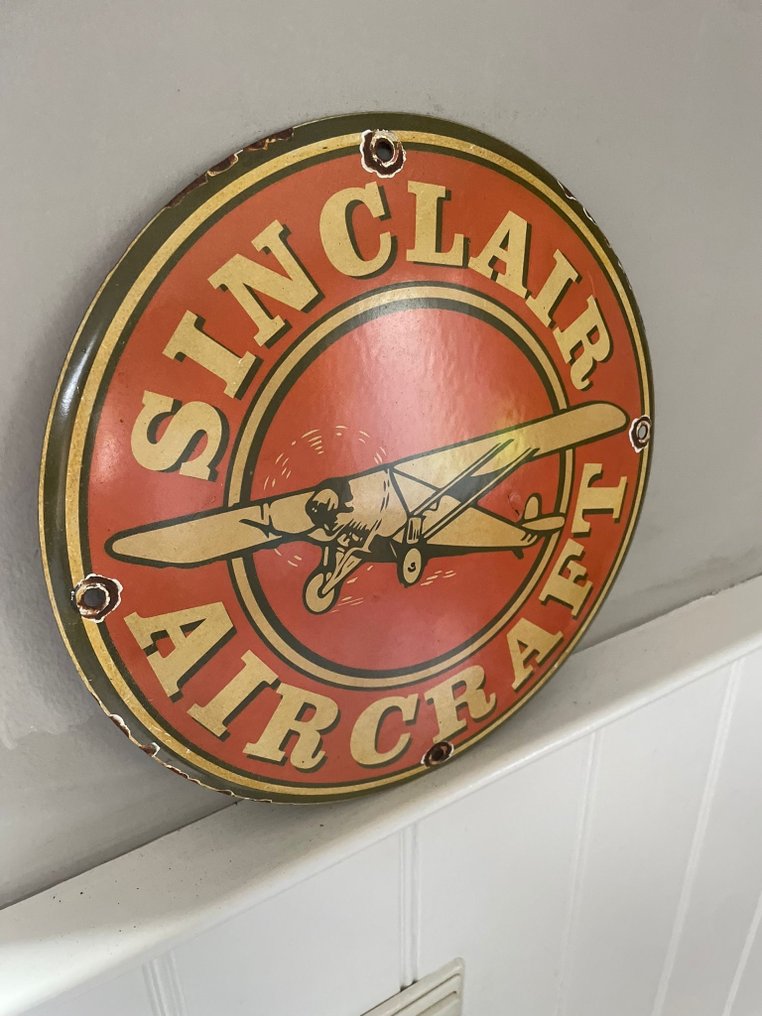 Sinclair aircraft - Enamel sign - Enamel #4.3