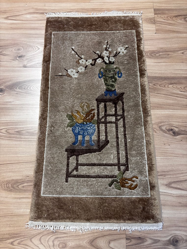 China - 小地毯 - 0.94 m - 0.34 m - 亚洲艺术装饰丝绸纯正！ #4.3