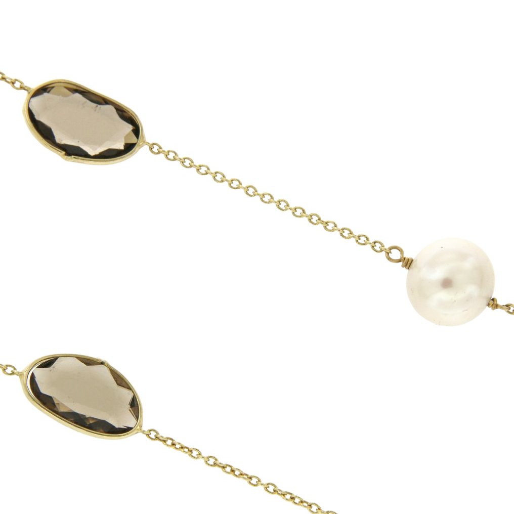 Ingen mindstepris - Zoccai - Halskæde Sølv - Semipræcious stones #1.0